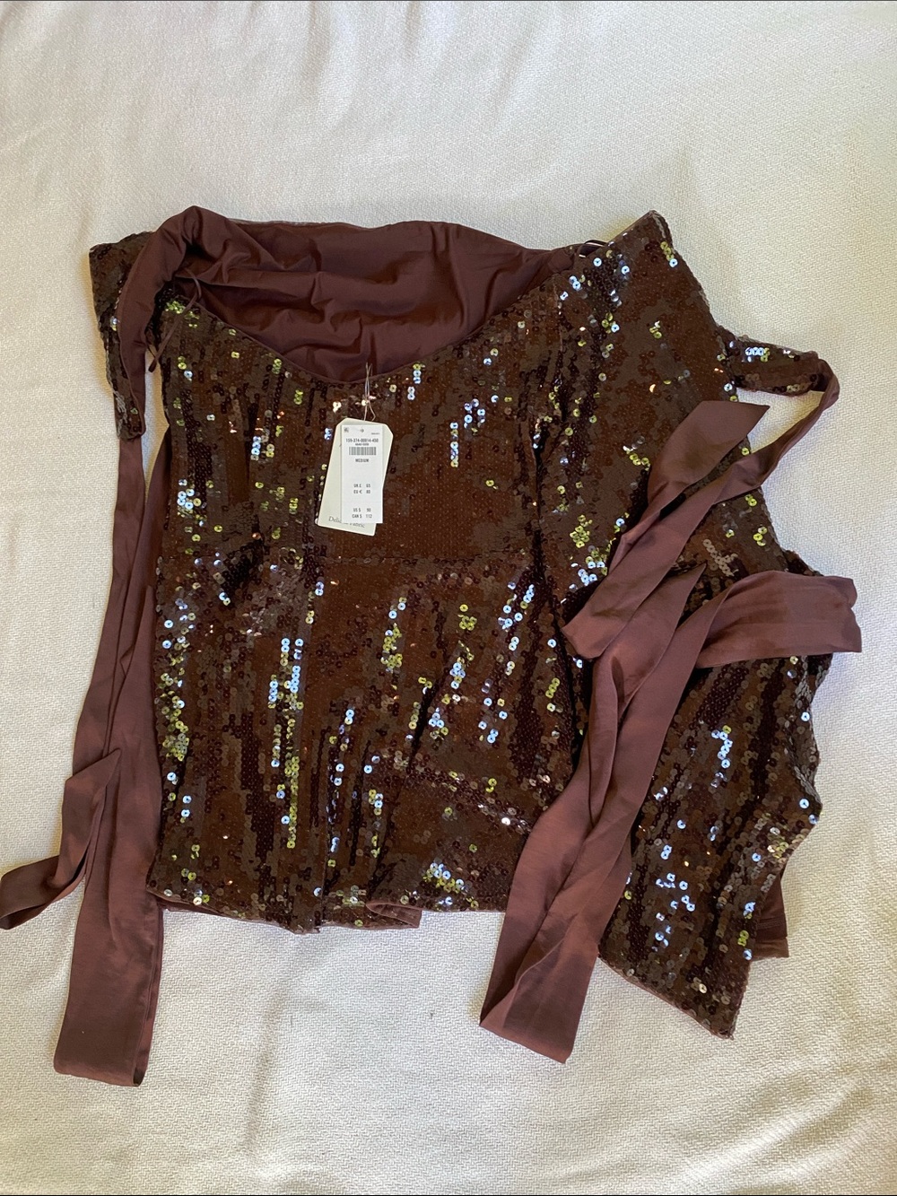 Abercrombie & Fitch Brown Sequin Mini Dress